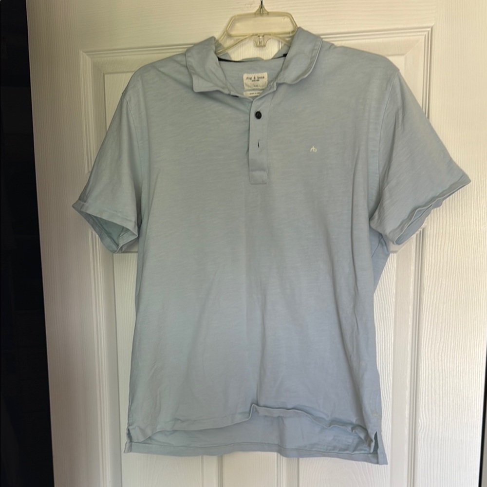 Rag & Bone Blue Polo Shirt Casual Essential